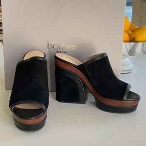 Botkier black suede platform mules. Size7. Worn once. Excellent condition.